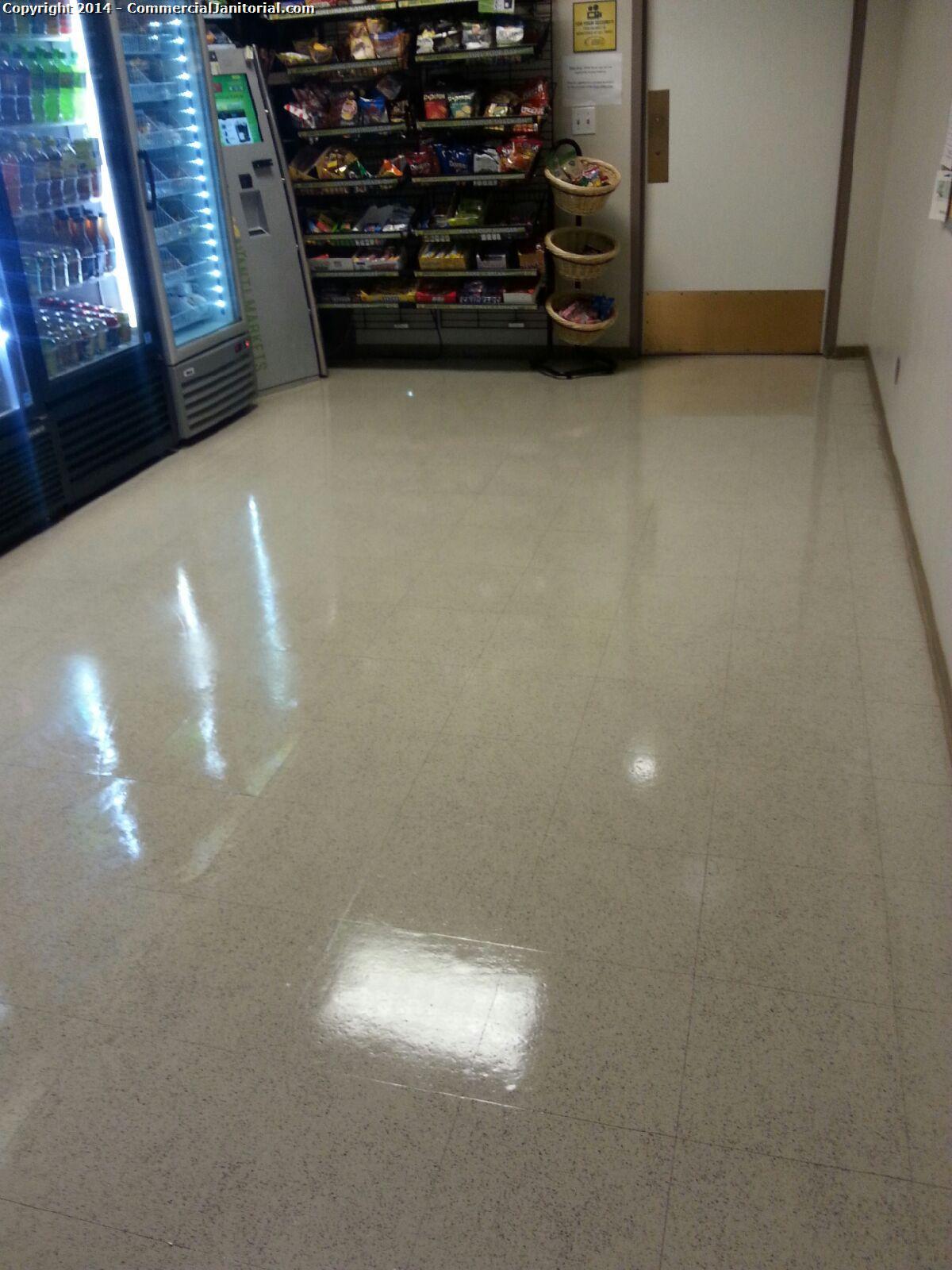 The VCT in the vending and break area is important to keep clean