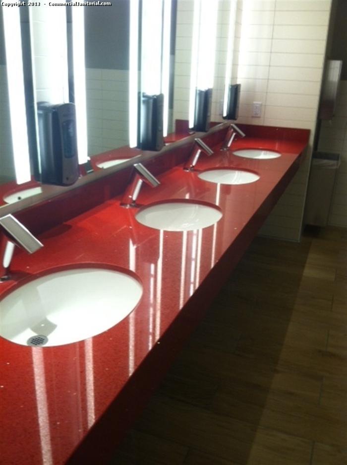 It is considered one of the most significant rooms to clean in any business / facility: The restroom. Our service includes pressure washing of floors and mirrors including polishing and mopping. 