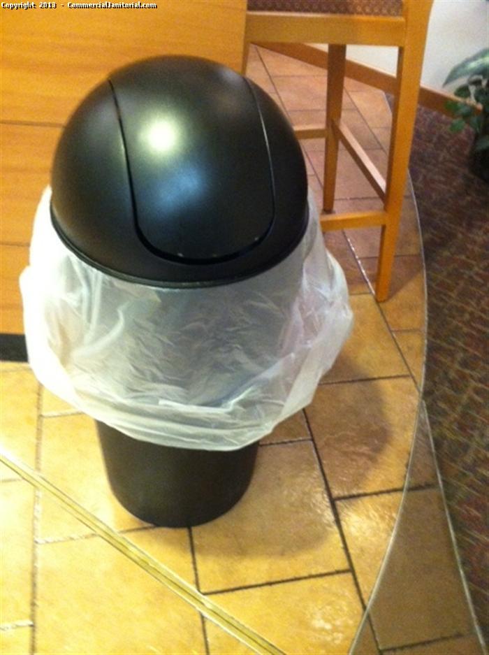 This Picture shows Trash can Cover before folding.