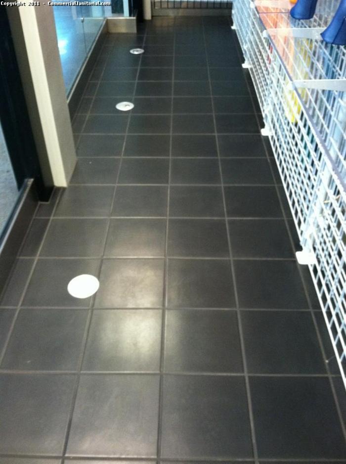 This picture was taken after the tile was cleaned and sealed.