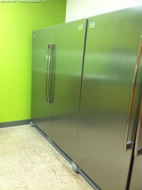 Kitchen refrigerators were cleaned inside & out , Cleaned with stainless steel . 