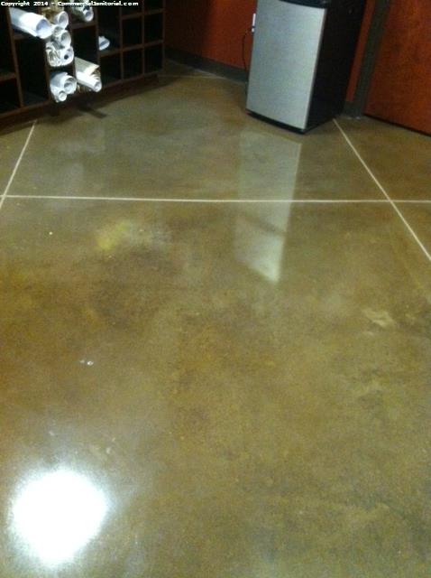 Polish concrete floors.