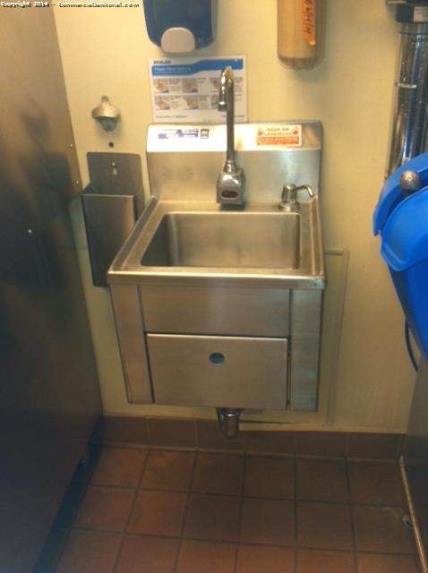 10/29/14

Chucky T. performed on-site inspection.

The crew did an excellent job of wiping down stainless steel sinks and disinfecting.

Nice work team!!

Client will be very happy with our work tonight.

Work order #845345  Completed by Chucky T.
