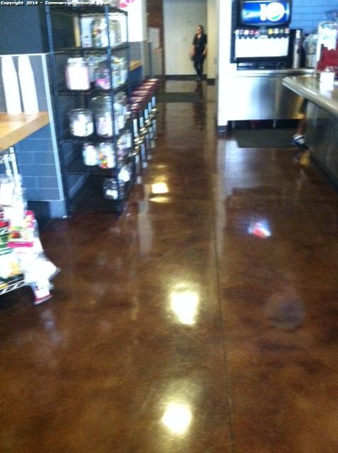 sanitize floors with a great disinfectant! great work team! 