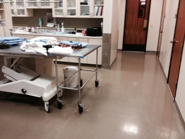 7.30.14 John performed inspection

We are prepping the medical room for our terminal cleaning tasks.

John