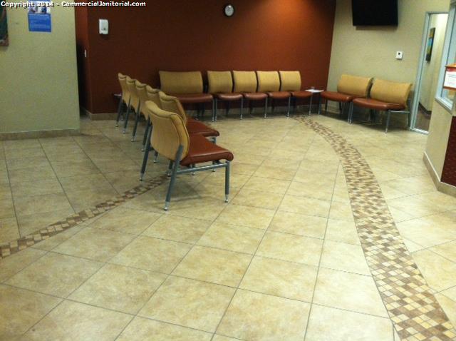 10/8- Jason L. performed inspection.

The special projects team did a terrific job of scrubbing the tile and rinsing the floor.

Place looks great.