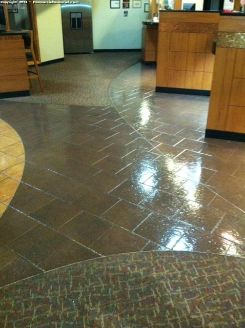 The office asked us to wax the tile floor instead of seal it. They wanted a shinny look