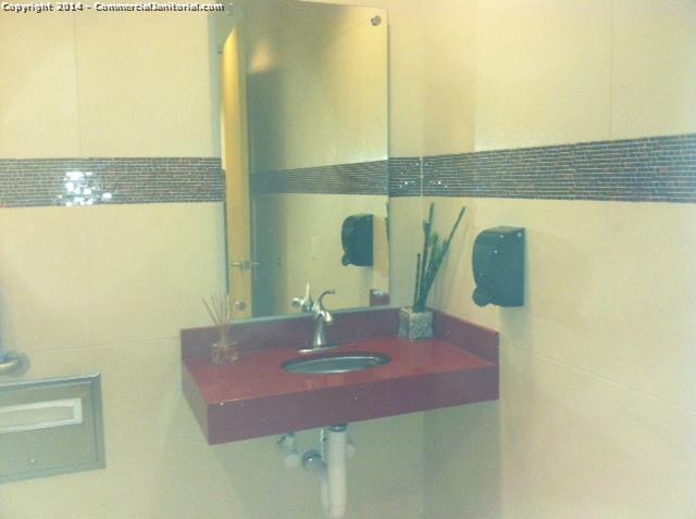 10/17/14 - Alisa M. performed inspection.

Crew did a great job of cleaning and sanitizing all touchpoints surrounding the restroom.

Nice job TEAM!!

Alisa M.
