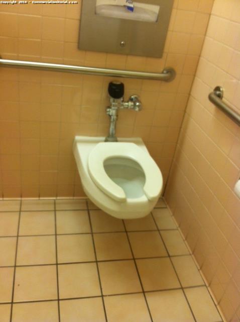 10/31/14

Greg S. performed inspection.

The crew did an amazing job of cleaning and sanitizing toilet and restroom area.

The client will be happy!

Nice work out there in the field.

Greg S.
