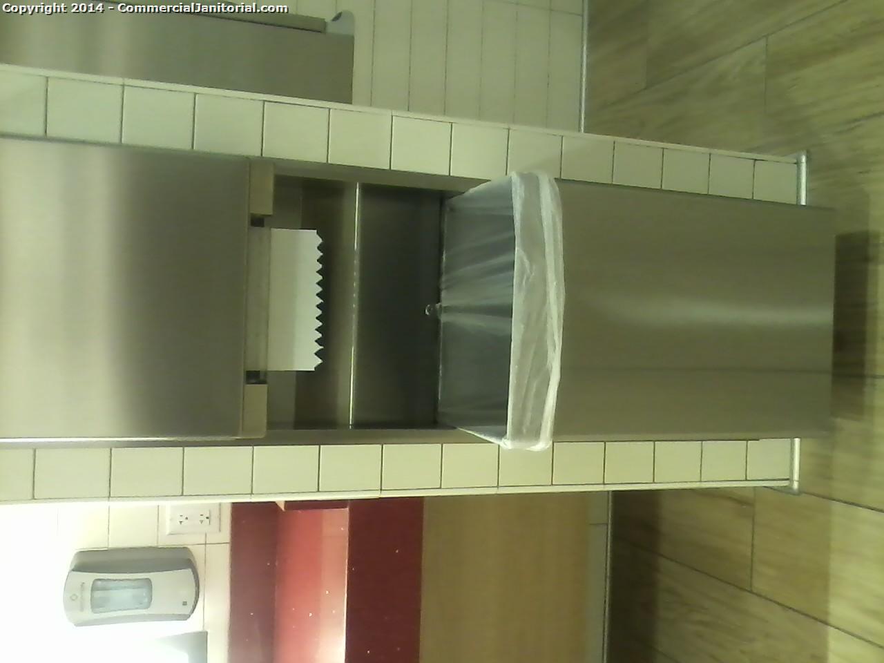 Towel paper dispenser has been cleaned outside of it 