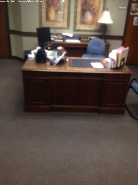 7/7/14 Viviana performed inspectin.

My team cleaned and polished the desk making sure not to disturb or shuffel papers per the clients instruction and what you wrote in the work order Ashley.

Have a good night!

Amy C. 