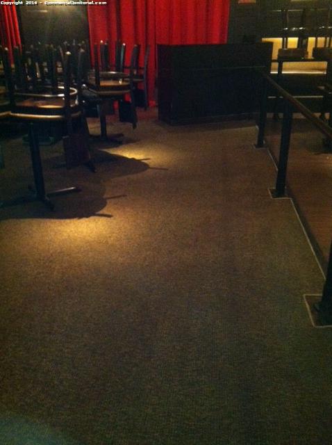 Shampoo carpets at a restaurant as part of our full restaurant cleaning service