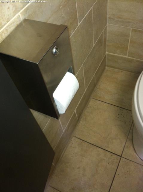 Ok onsite here today did Dailey job plus inspection stock up restroom upper women restroom had an empty cyclinder roll I