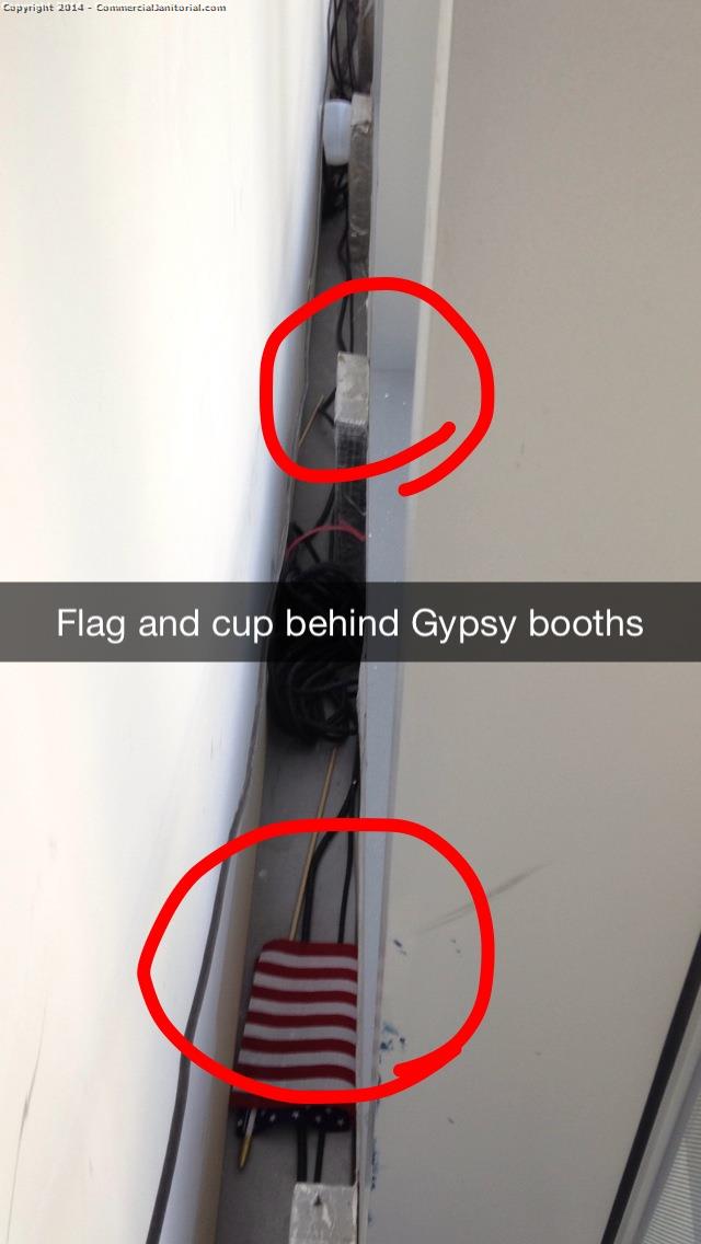 
10. On the north long booth at the Gypsy bar up against the windows, there