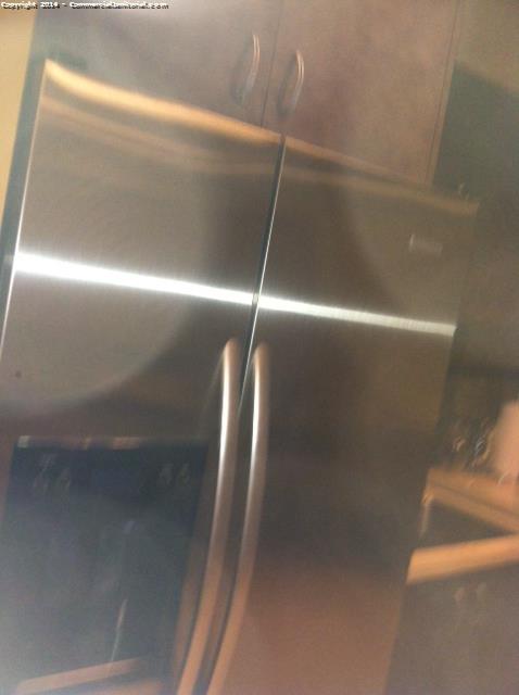 11-20-14

Jason T. performed an site inspection.

The crew did a great job of wiping down the stainless steel refrigerator.  

Employees will be happy with the work we did.  

Nice job team!

Jason T.