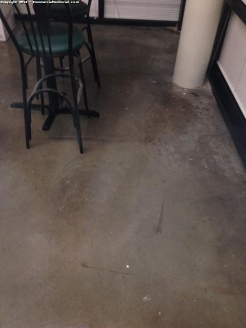 There are ways to get a shine or polish on these concrete floors. You can wax, seal, or polish using a diamond pad