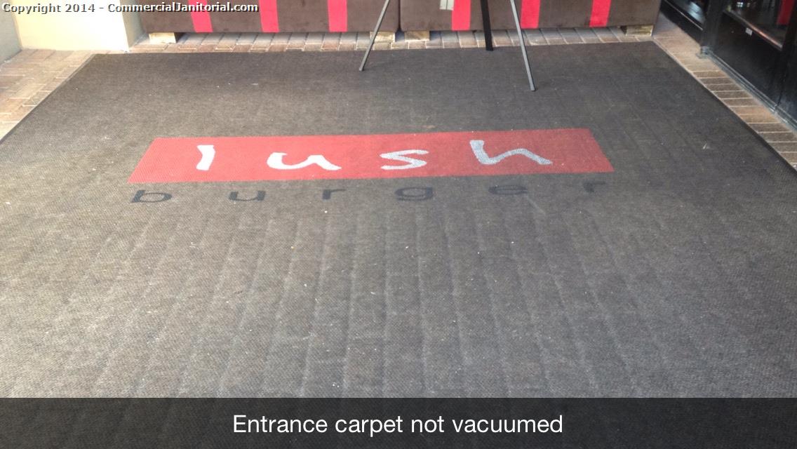 The outside carpets have been completely vacuumed 
