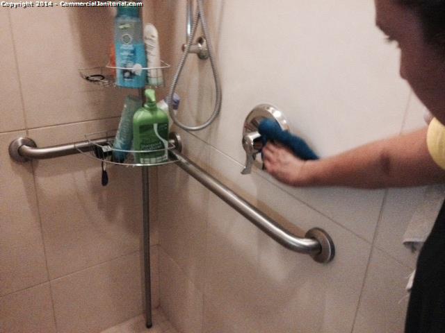 9.17.14

Crew is doing a great job of polishing fixtures in shower and removing the calcium/hardwater stains.

Looks good guys!

Joe M.