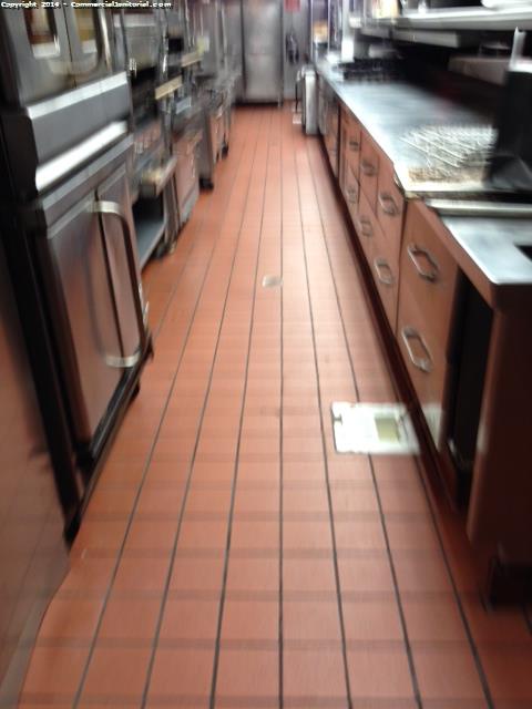 7.4.14 Geronimo Cleaning crew on site Kitchen Area - floors looks great. - drains cleaned 

Floors look amazing