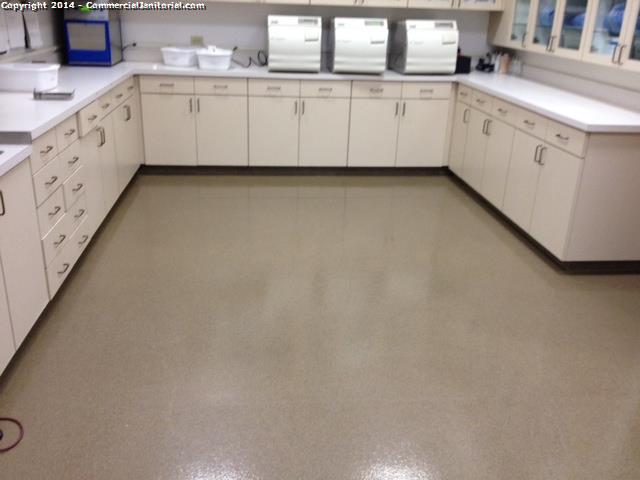 7.28.14 Anthony reporting in

Our team performed a strip and wax service of the break room.

Check out this photo!  Looks good!
