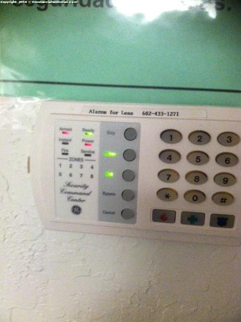 Alarm system was properly set before they left the property 