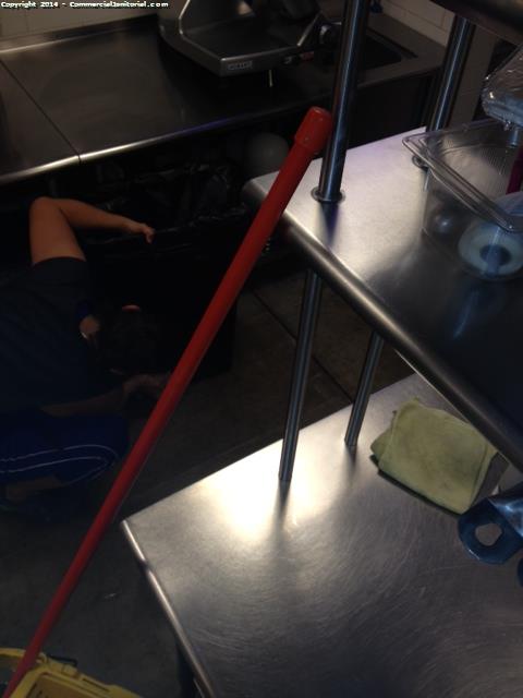 We clean under the cafe