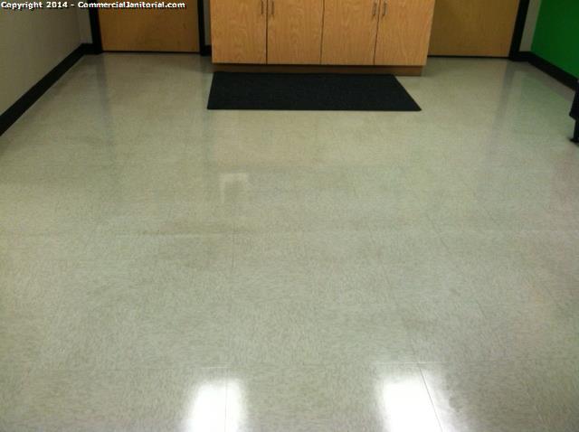 8-20-14 

Robbie K.

The crew was taught the right way to scrub and wax floors this evening at account.

Client will be happy.