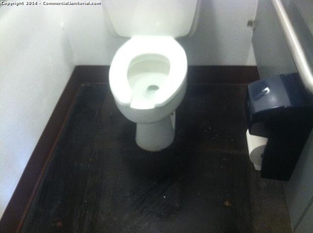 clean restroom in an office