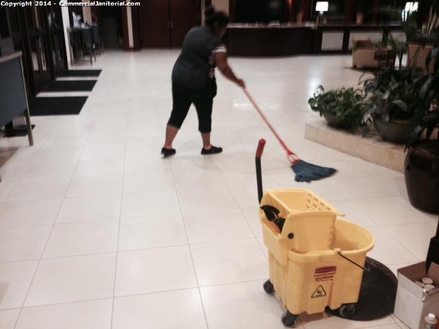  8.14.14 Janeth performed inspection

The crew did a great job damp mopping surface floors.

Janeth H.
