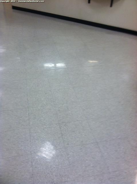 10/31/14

Alisha K. performed inspection.

The crew did an amazing job of stripping and waxing VCT floors.

The client will be happy!

Nice work out there in the field.

Alisha K.