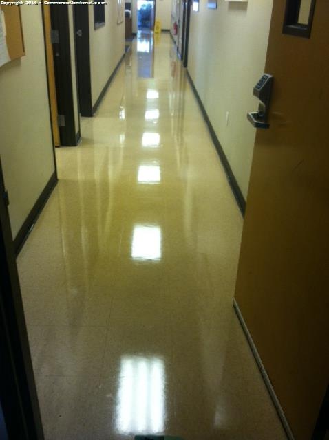 All floors had a strip and wax VCT completed  