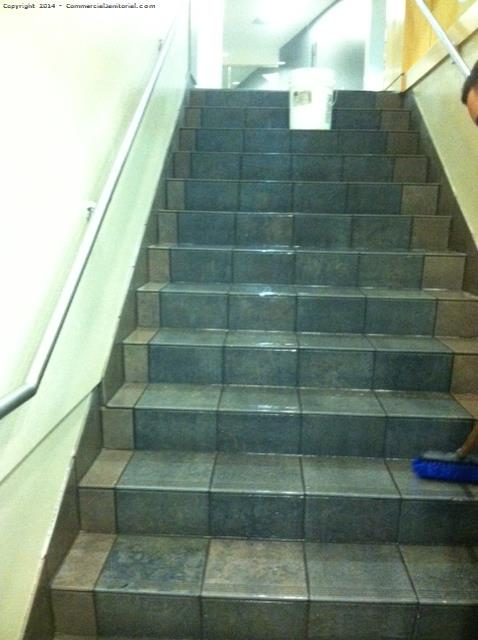 10/29/14

Tina G. performed on-site inspection.

The crew did an excellent job of scrubbing down stairs in stairwell and rinsing.

Nice work team!!

Client will be very happy with our work tonight.

Tina G.