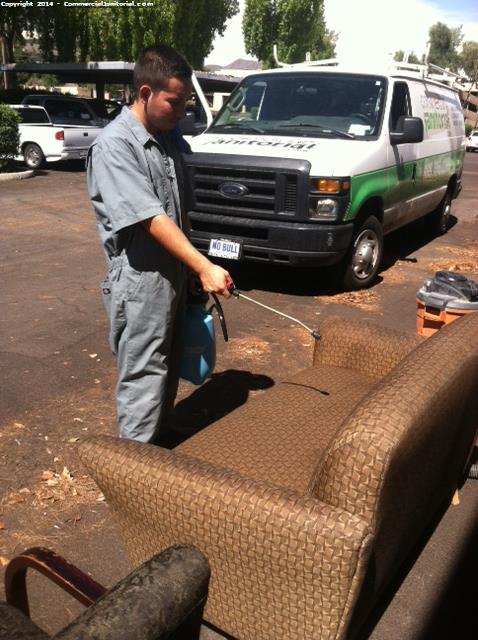7/18

Here is a picture of our tech performing spot cleaning of a cushion seat.

Client will be happy.

Rick T. 