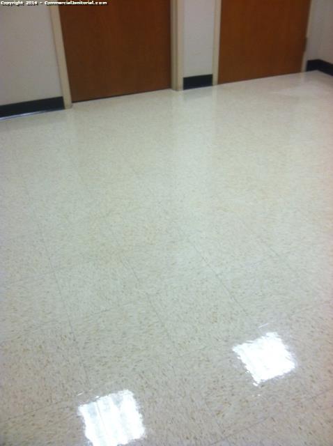 After floors were scrubbed and waxed they look great! 
