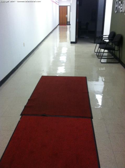 9/17/14

The crew did an amazing job of scrubbing and waxing VCT floors.

Nice work Pedro and Ryan!!

Eva G.