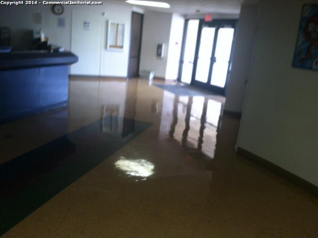 VCT burnish medical office cleaning