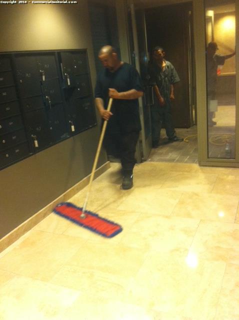 dust mop floors before cleaning the floors